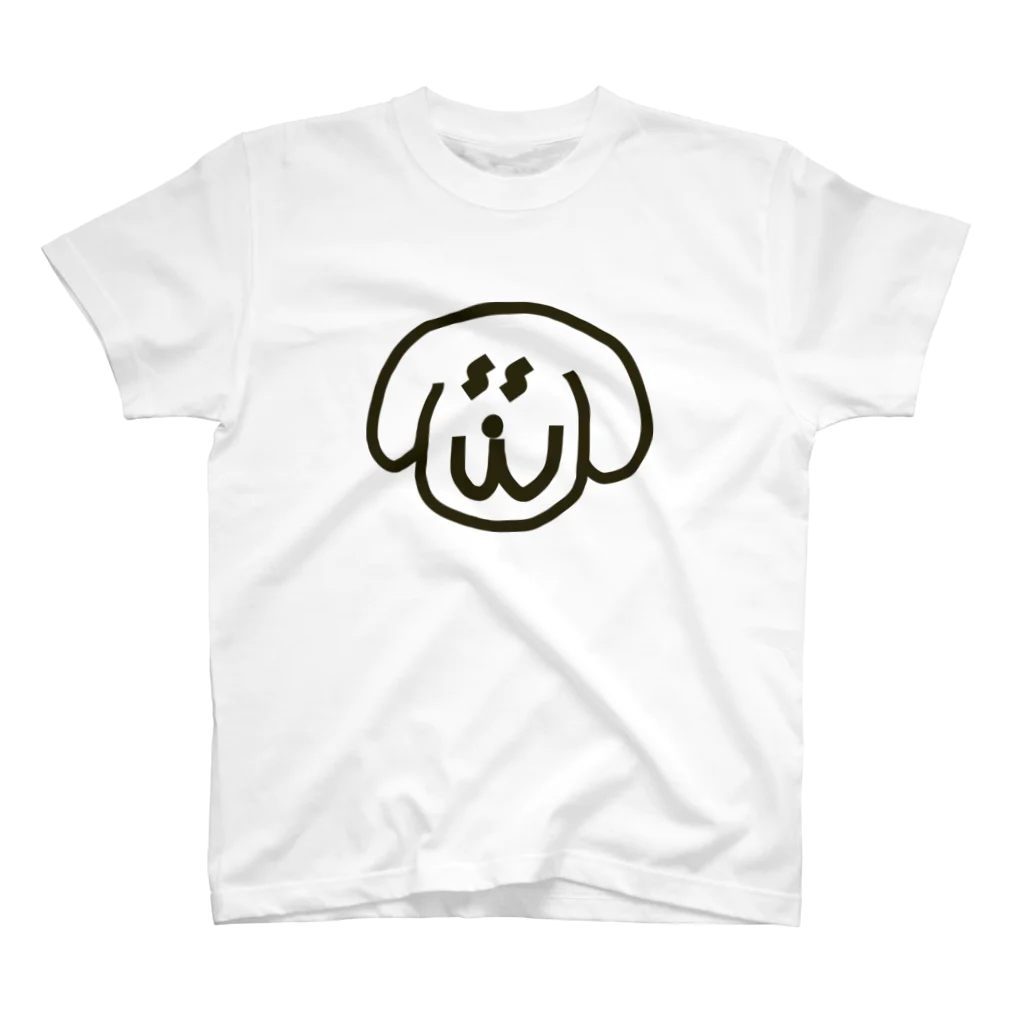 梅雨明けshopの白い犬の スタンダードTシャツ