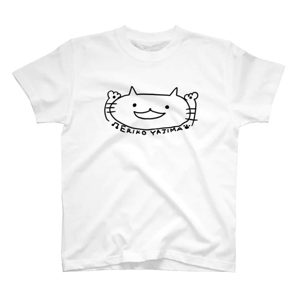 矢島絵里子/フルート/アイリッシュフルート/ティンホイッスル奏者のねこシリーズ スタンダードTシャツ