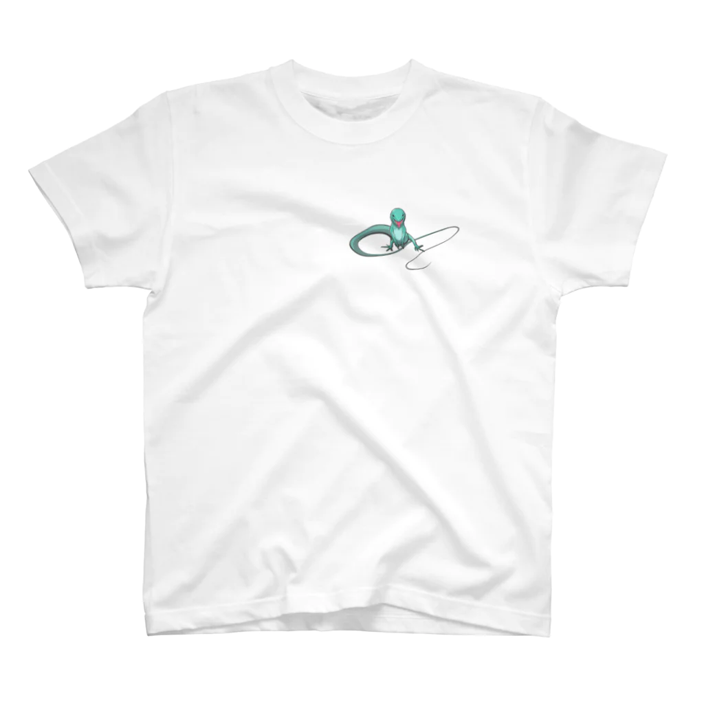 Sumireptiles🐍__爬虫類・生き物グッズのミドリガストロカナヘビangry Regular Fit T-Shirt