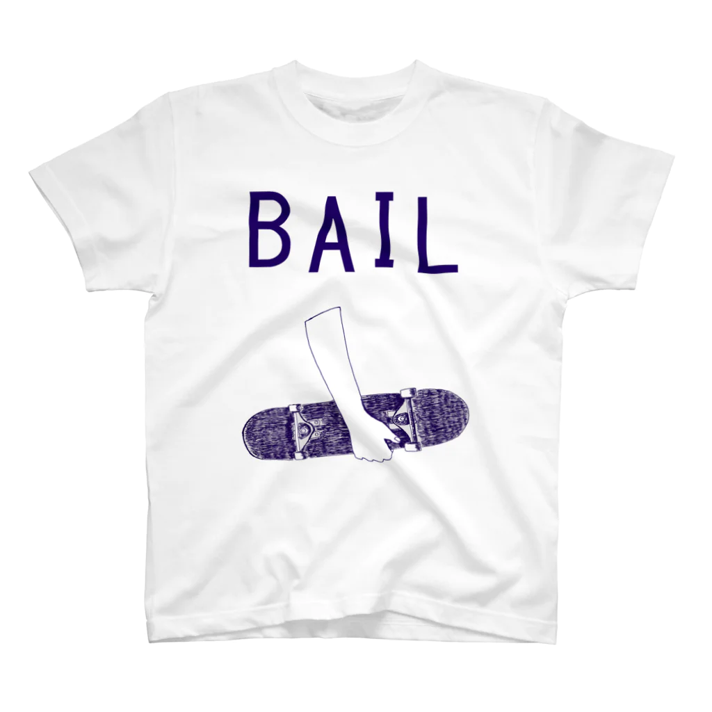 NIKORASU GOのスケボーデザイン「BAIL」 スタンダードTシャツ