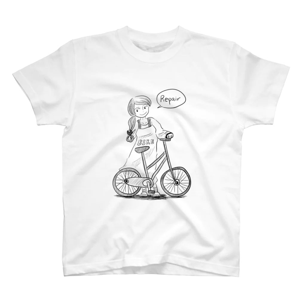 きりさおグッズSHOPの自転車屋さんグッズ スタンダードTシャツ