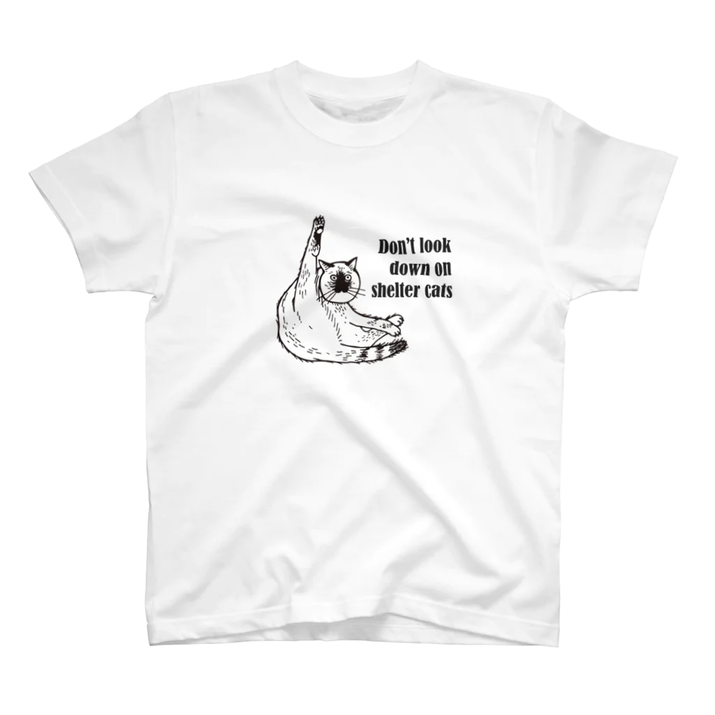 UjiYogaHouseの保護猫なめんなヨガ猫/yogaねこ スタンダードTシャツ