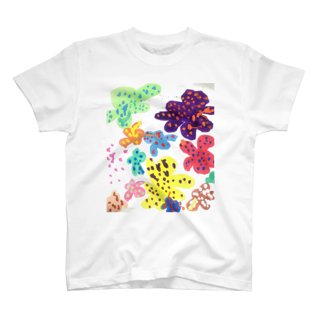 ichiartのドットのお花たちシリーズ スタンダードTシャツ