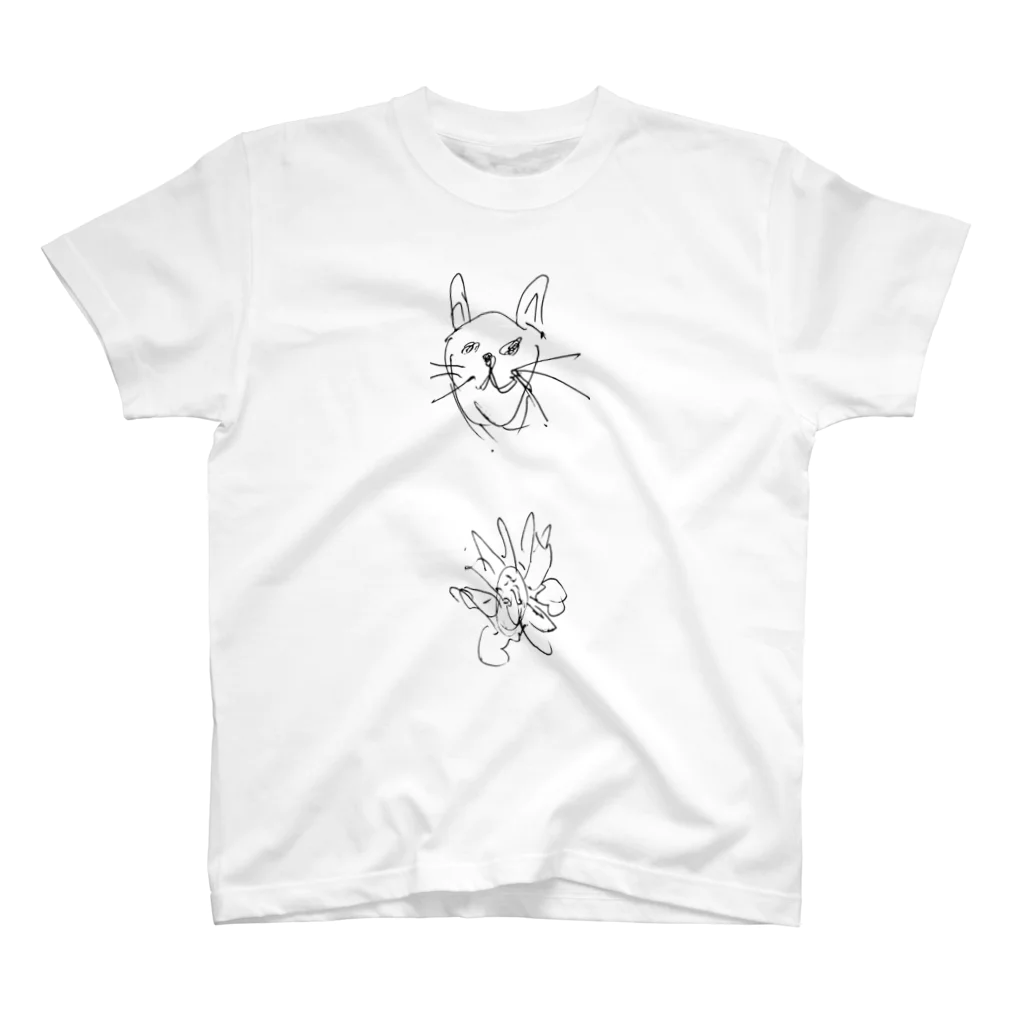 KURONECORDのねこさんが描いた猫　3 スタンダードTシャツ