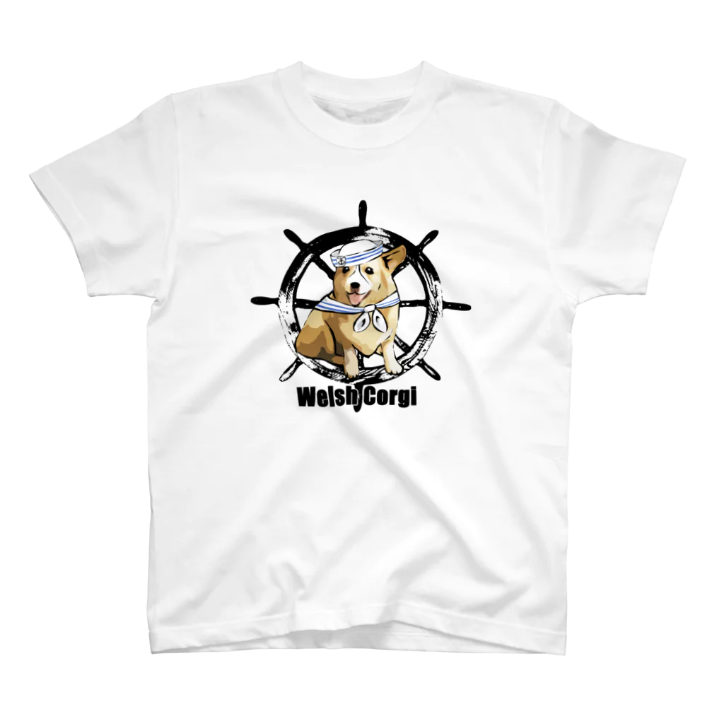 犬グッズの店しえるぶるーのマリンだワン　コーギー Regular Fit T-Shirt