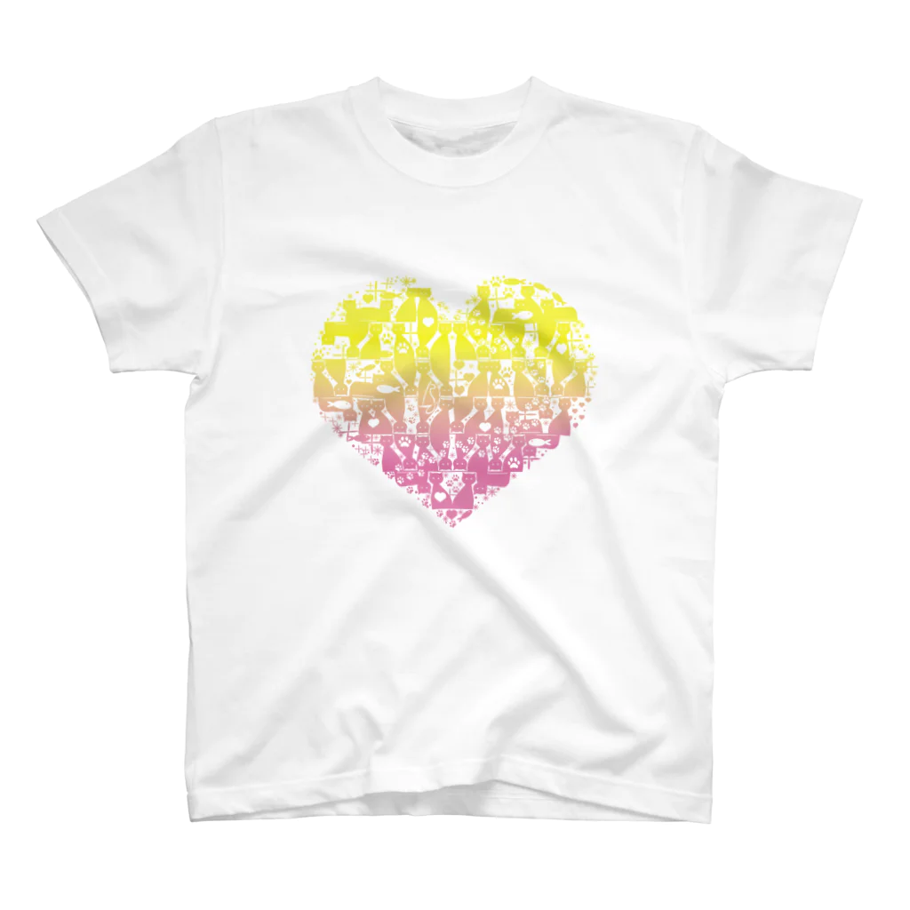 frmeowのCattower High [Yellow to Pink] スタンダードTシャツ