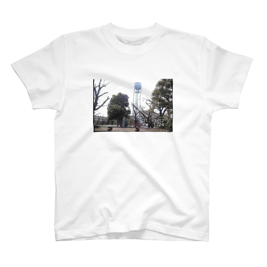 ディスク百合おんのminiDVテープ「公園と給水塔」 スタンダードTシャツ