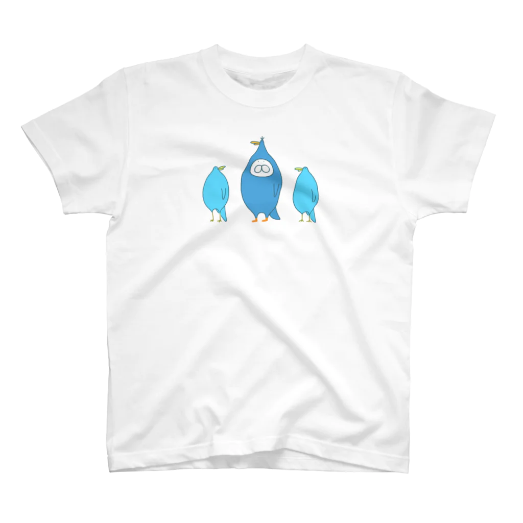 くらきち ONLINE SHOPのねこタイツと青い鳥 スタンダードTシャツ