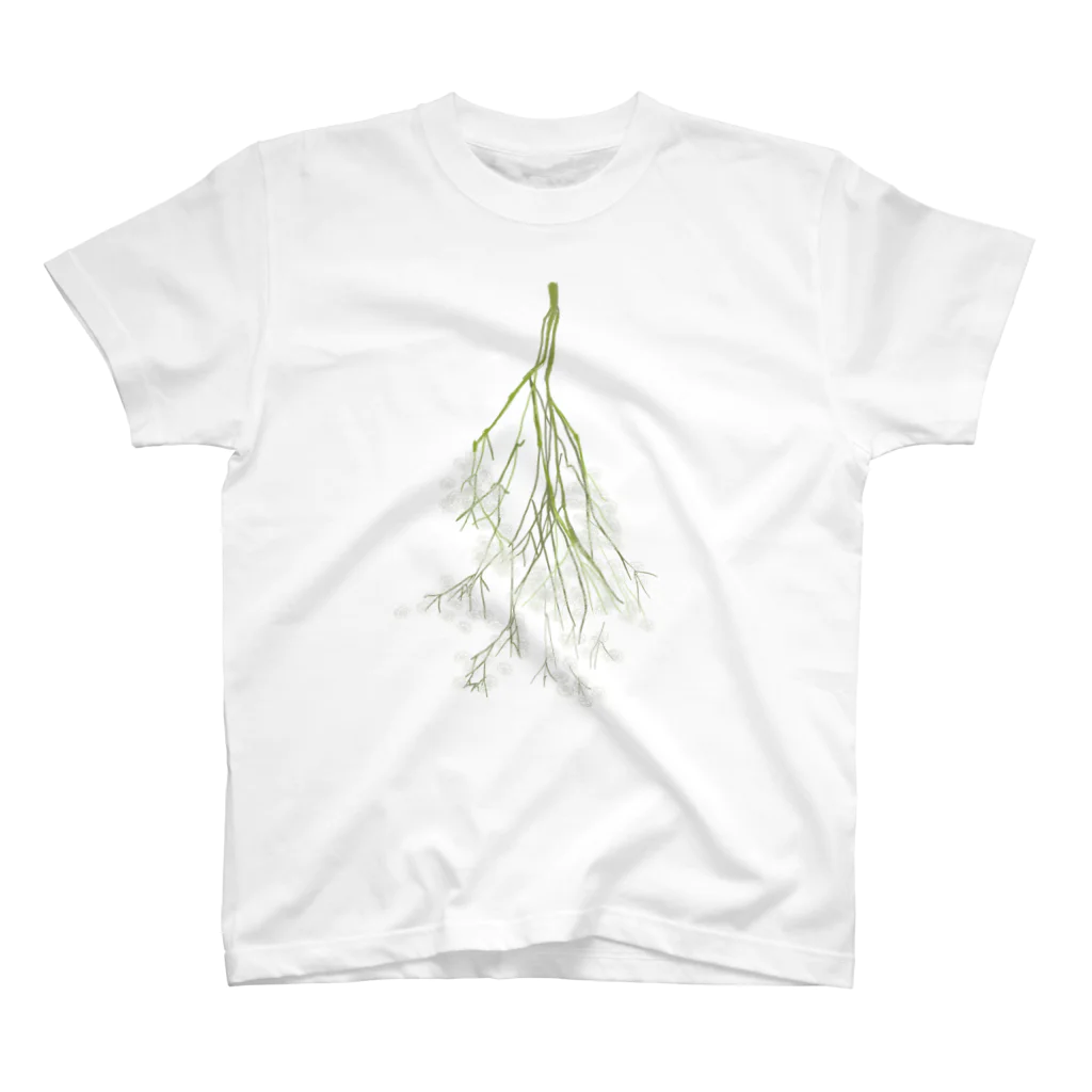 emi flowerのかすみ草をそばに Regular Fit T-Shirt