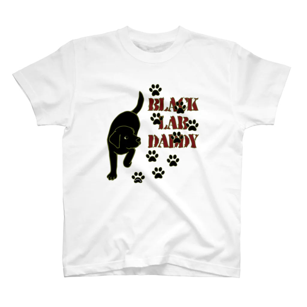 ハッピー・ラブラドールズのBlack Lab Daddy　ブラックラブラドール Regular Fit T-Shirt