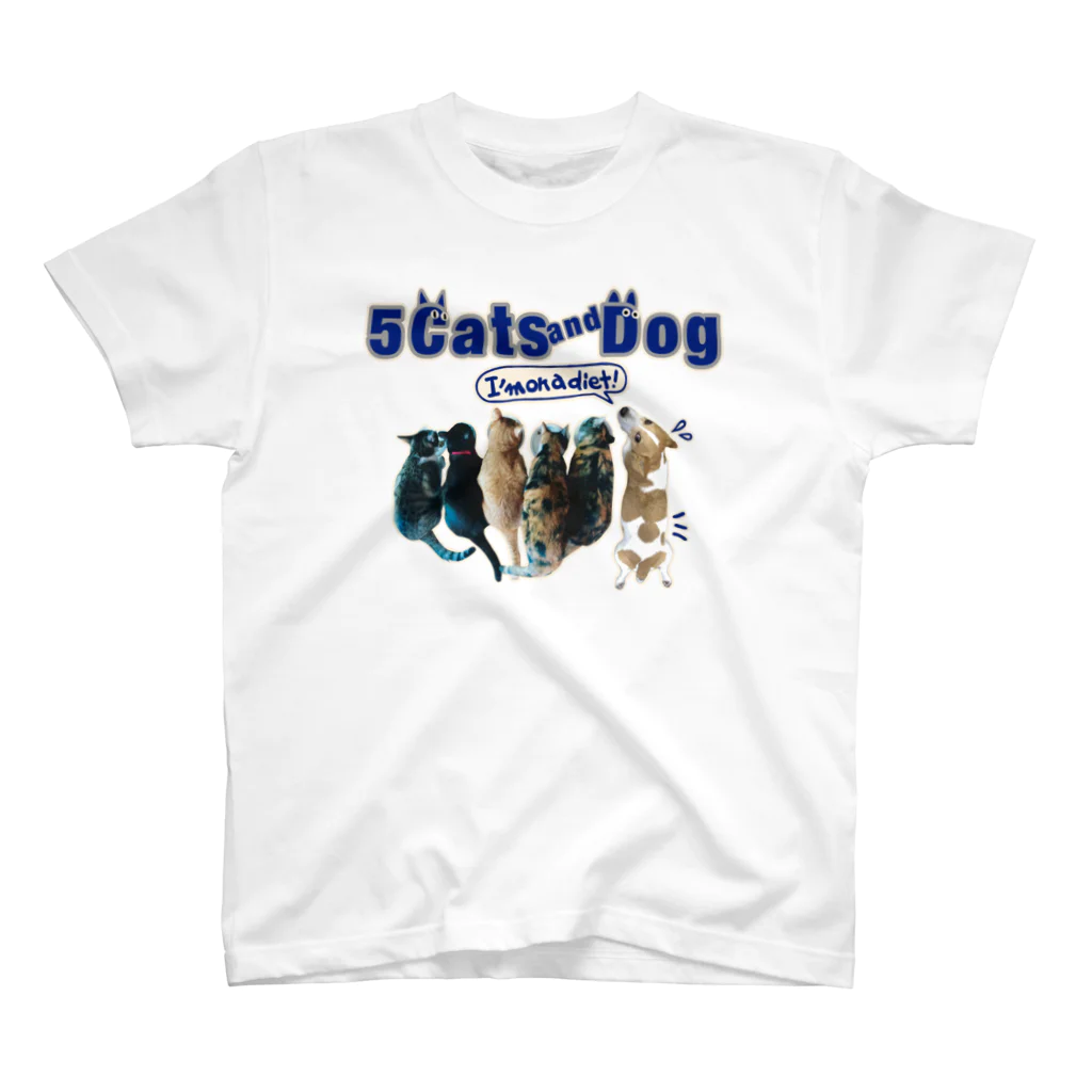 Buddyの5Cats and Dog スタンダードTシャツ