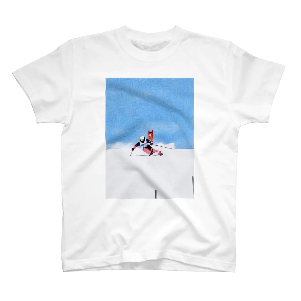 雪イルカの秘密基地　公式の雪イルカのスキーヤー Regular Fit T-Shirt