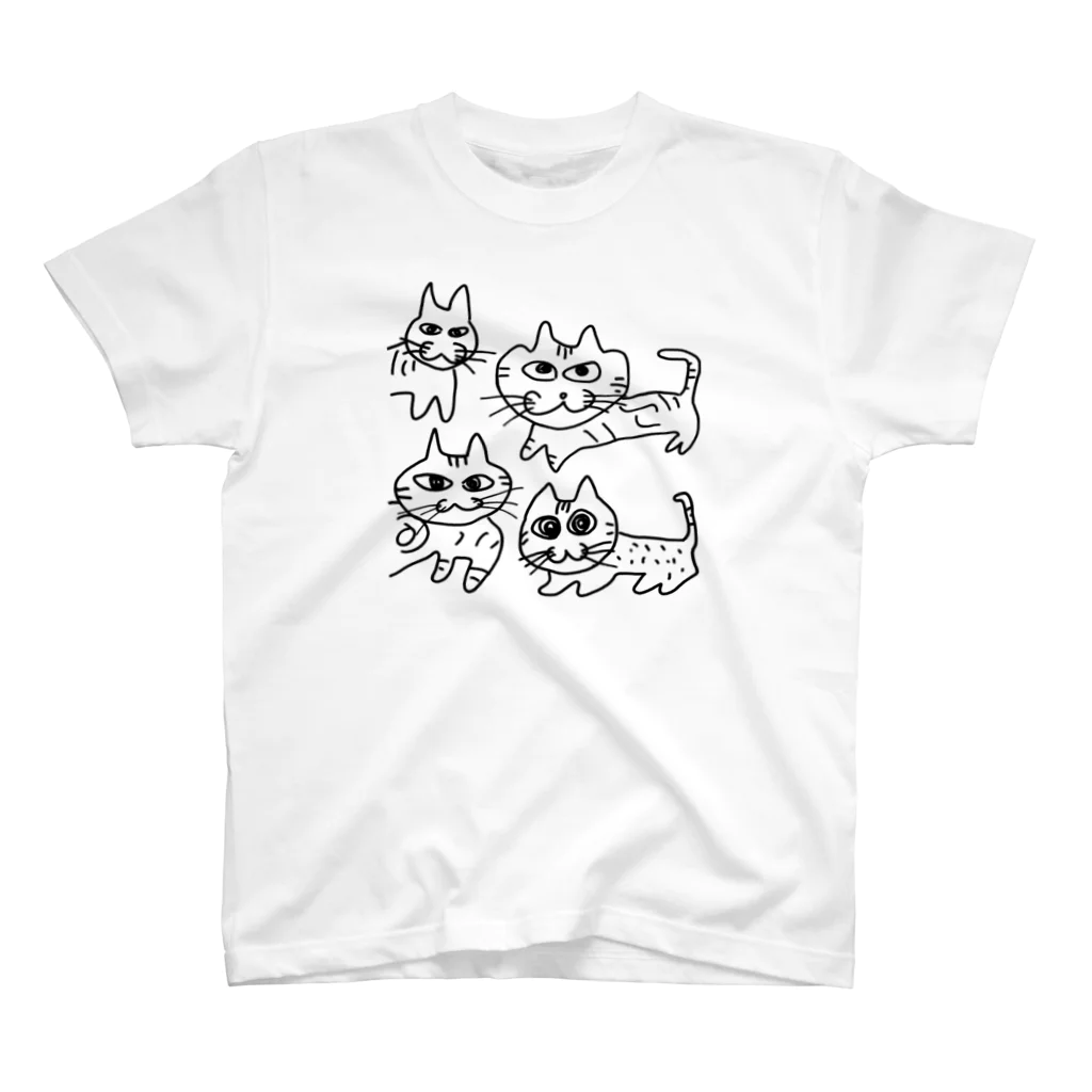 えだもものよんねこ スタンダードTシャツ