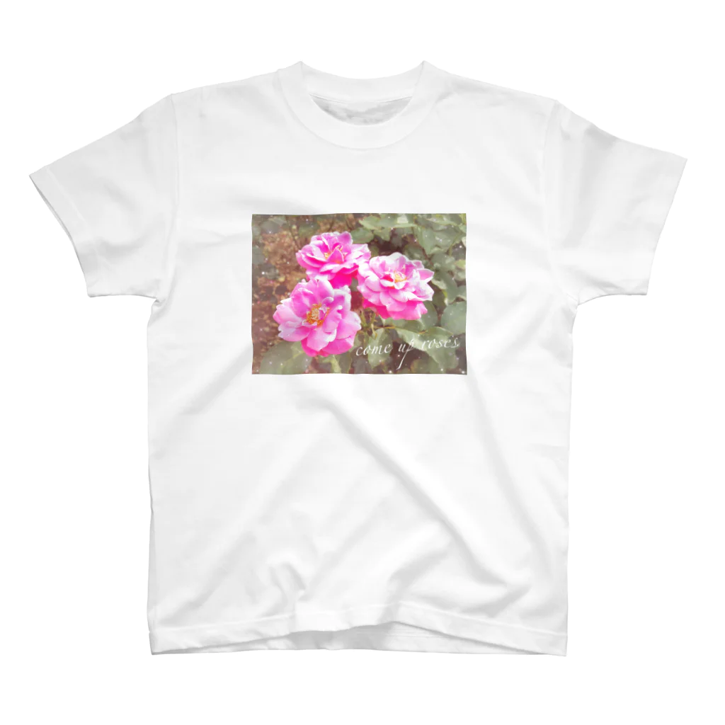 kopanの虹の世界のpink Rose スタンダードTシャツ