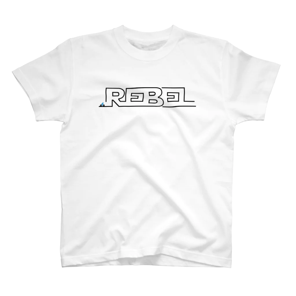 GALACTIC REBELのREBEL LINE BLACK スタンダードTシャツ