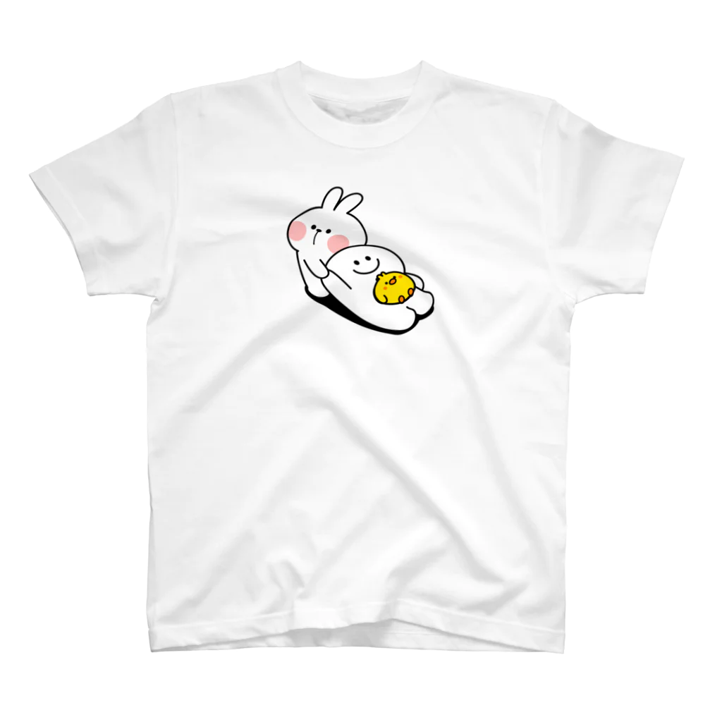 AKIRAMBOWのSpoiled Rabbit Dragging / あのひとをひきずる あまえんぼうさちゃん Regular Fit T-Shirt