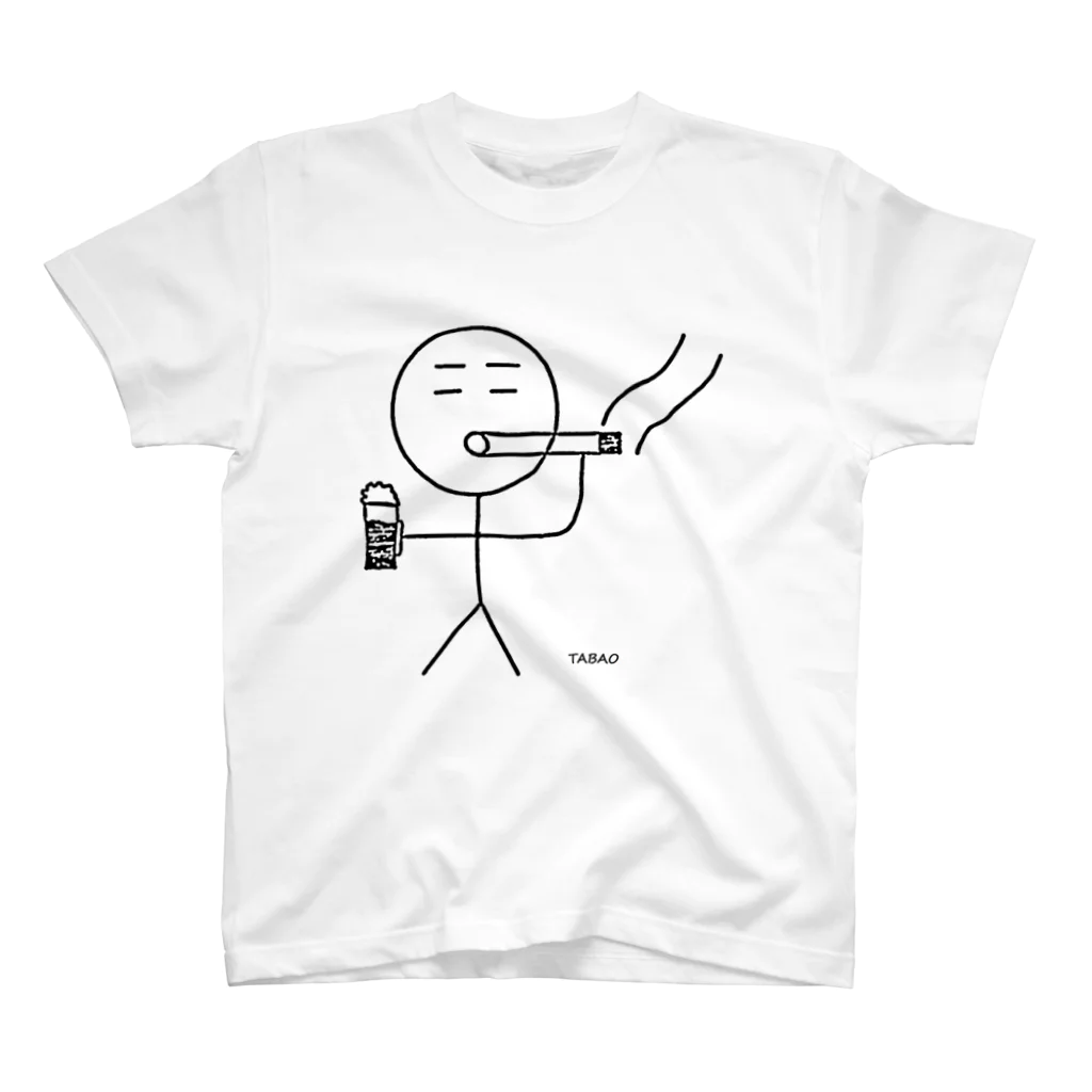 ＩＯＲＩのTABAO（ビール）白  スタンダードTシャツ