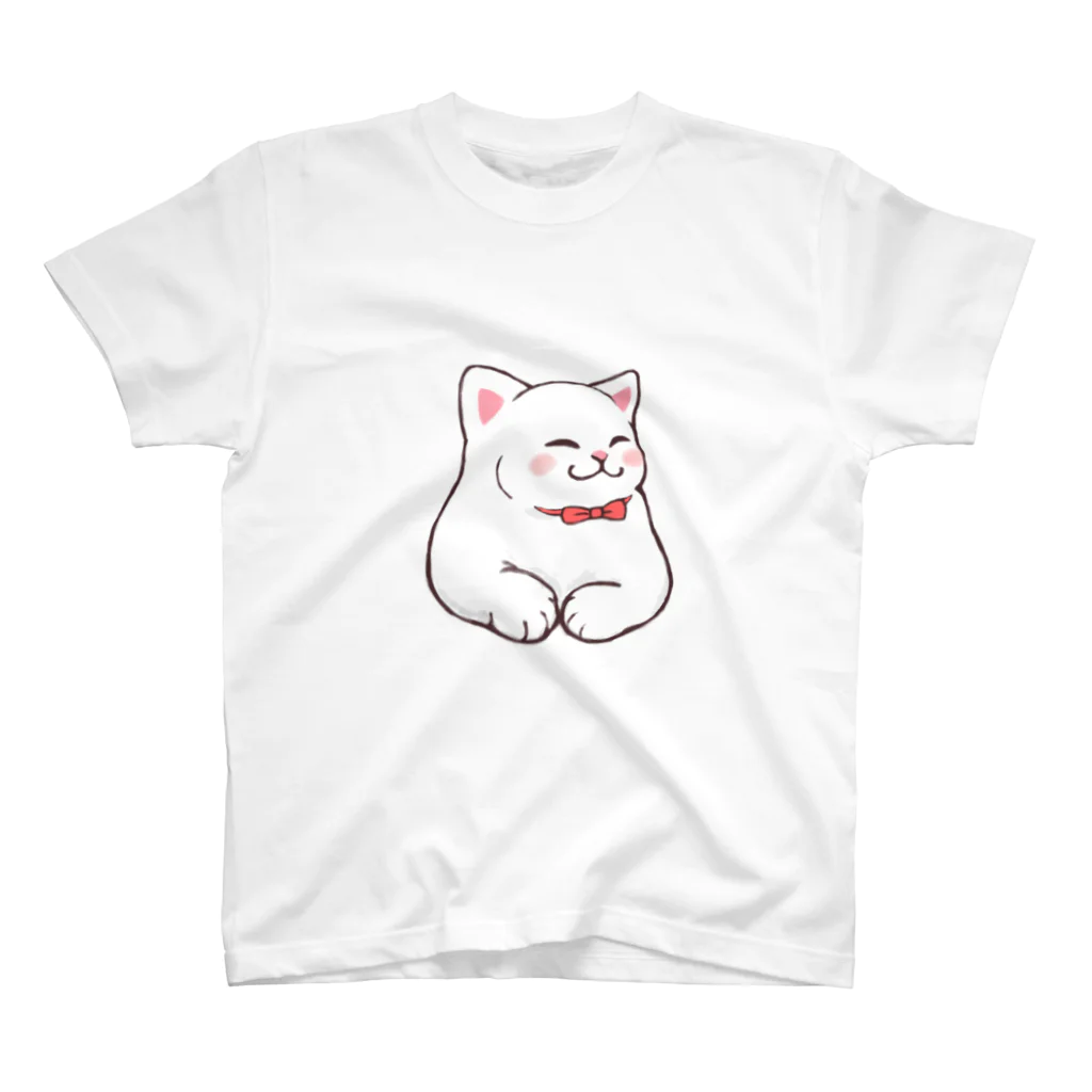 ふわにゃんshopのごきげんにゃんこ スタンダードTシャツ