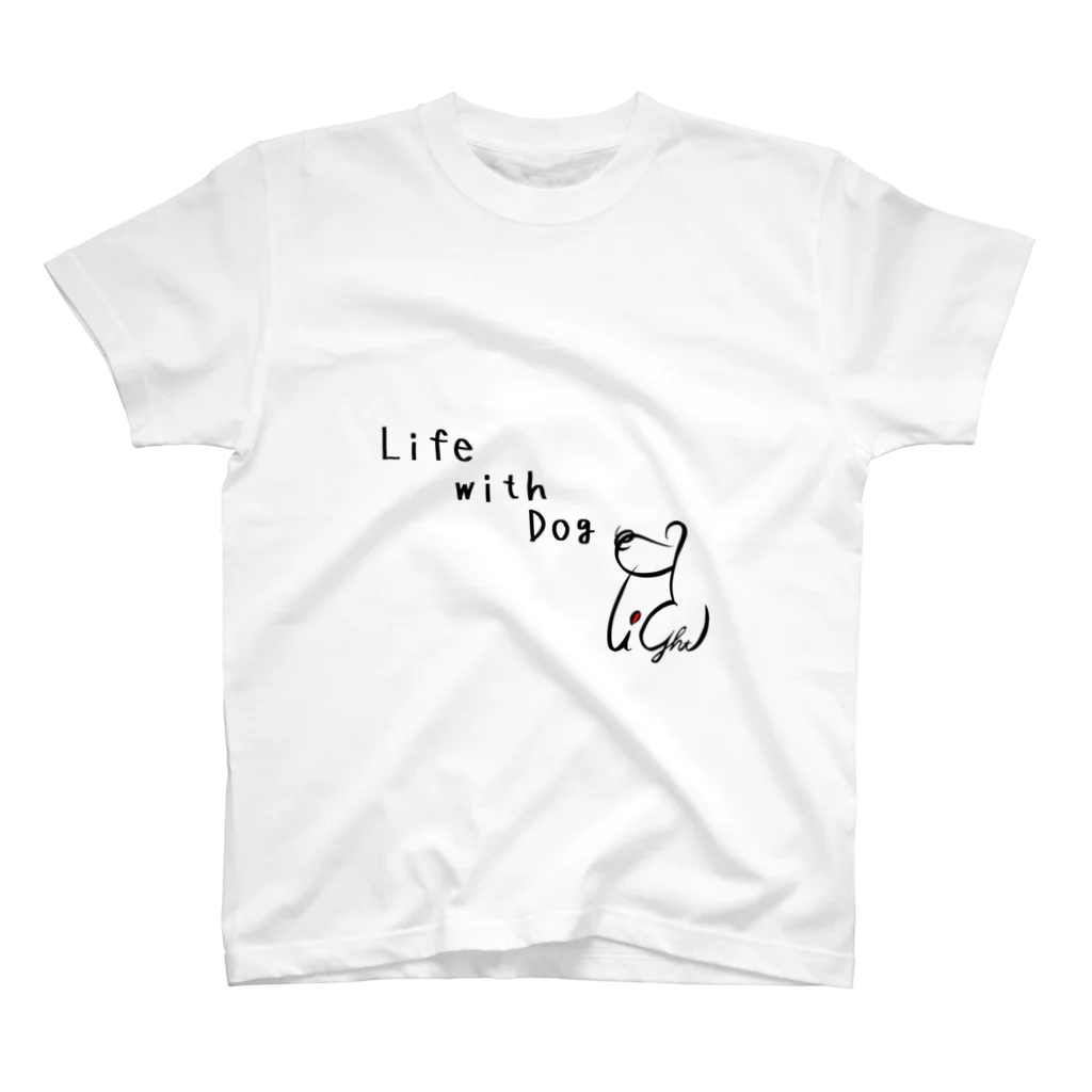 Delightのlife with dog Tシャツ スタンダードTシャツ