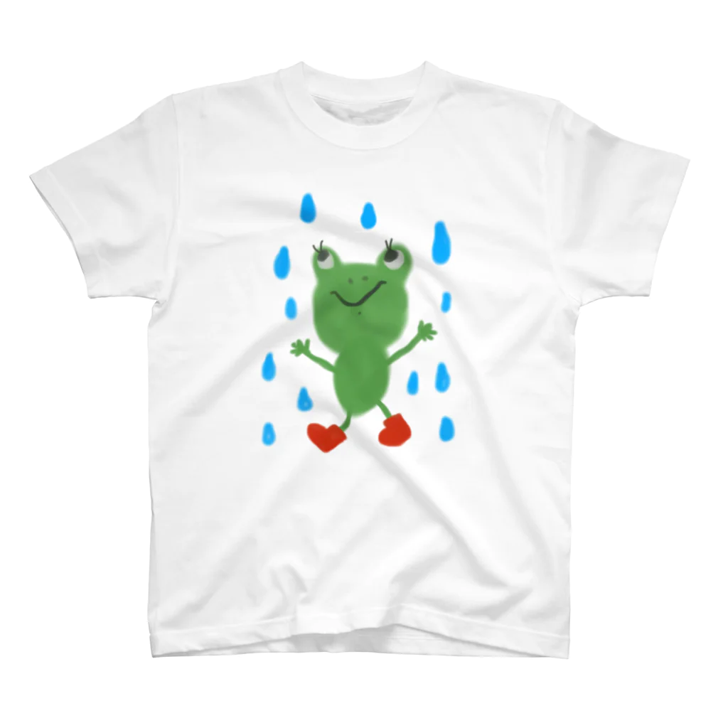 madooonの雨がだいすきカエルくん スタンダードTシャツ