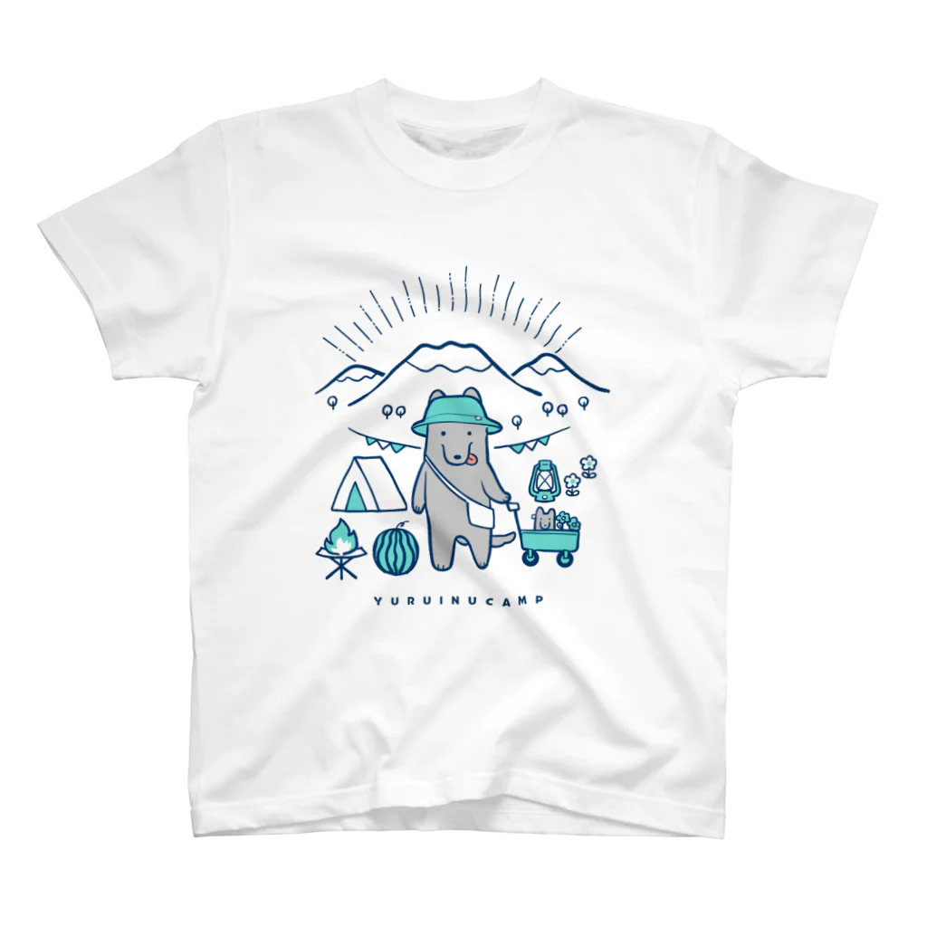 ゆるいぬ部のゆるいぬキャンプ(緑) スタンダードTシャツ