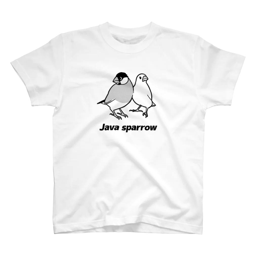 たかはらの文鳥は英語でJava sparrow  スタンダードTシャツ