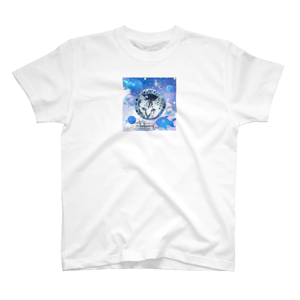 m/kのcat ブルー Regular Fit T-Shirt