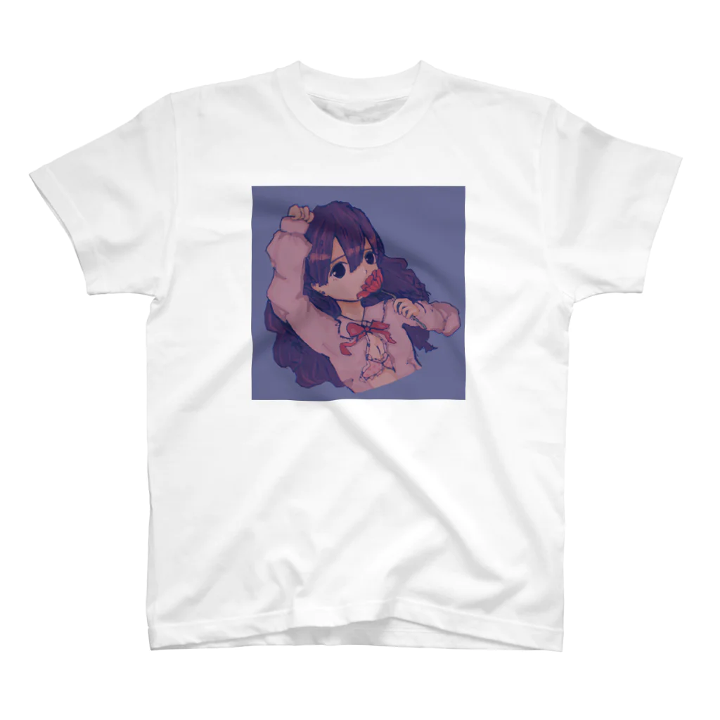 コゴロー・ナイトのお花と女の子 アニメ風ver. Regular Fit T-Shirt