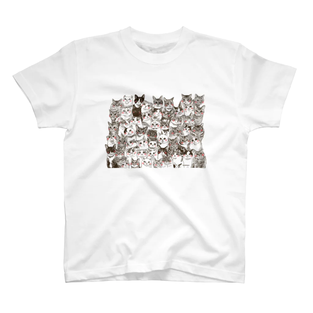 shop あこ猫犬屋のねこ集会 スタンダードTシャツ