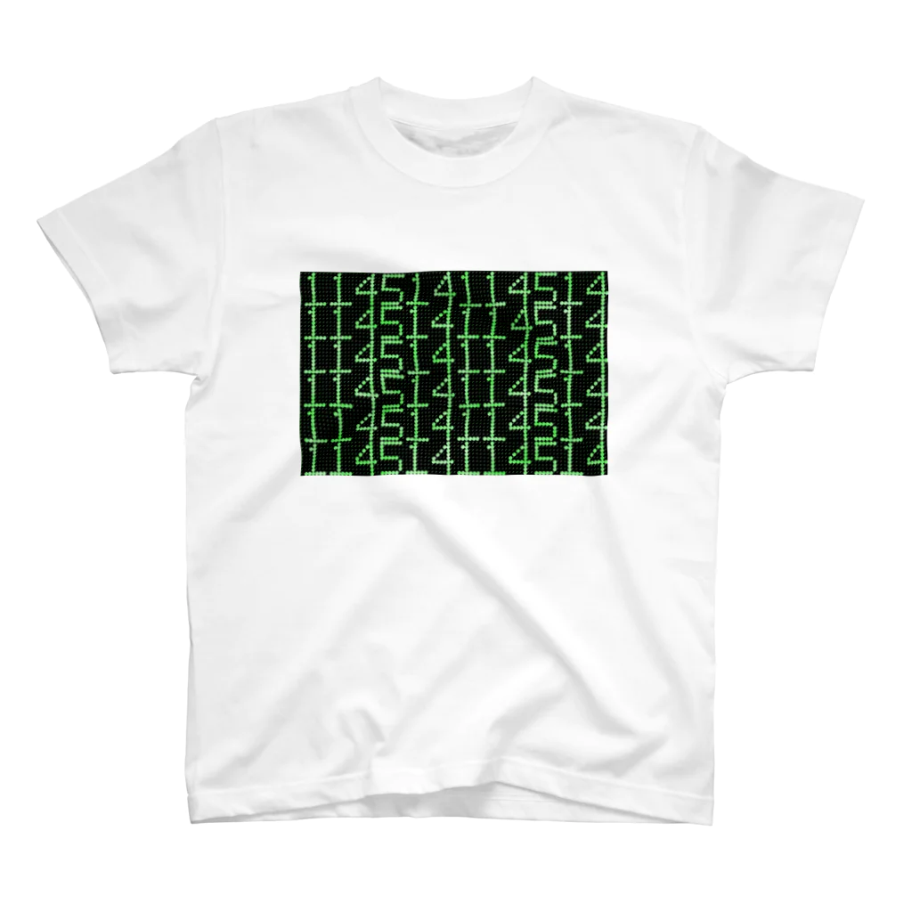 ロボのデジタル数字メッセージ スタンダードTシャツ