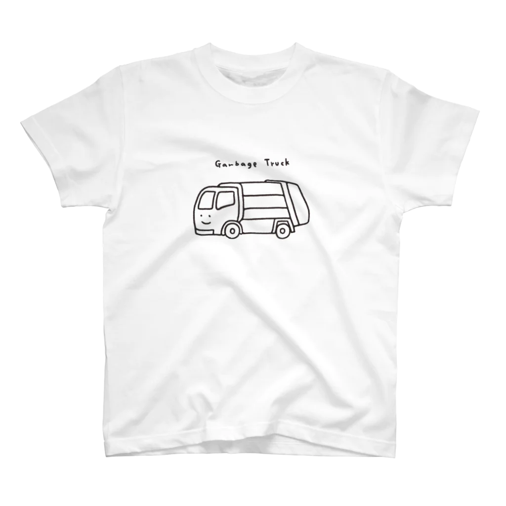 ぼんやり商会 SUZURI店のゴミ収集車さん（おとな） スタンダードTシャツ