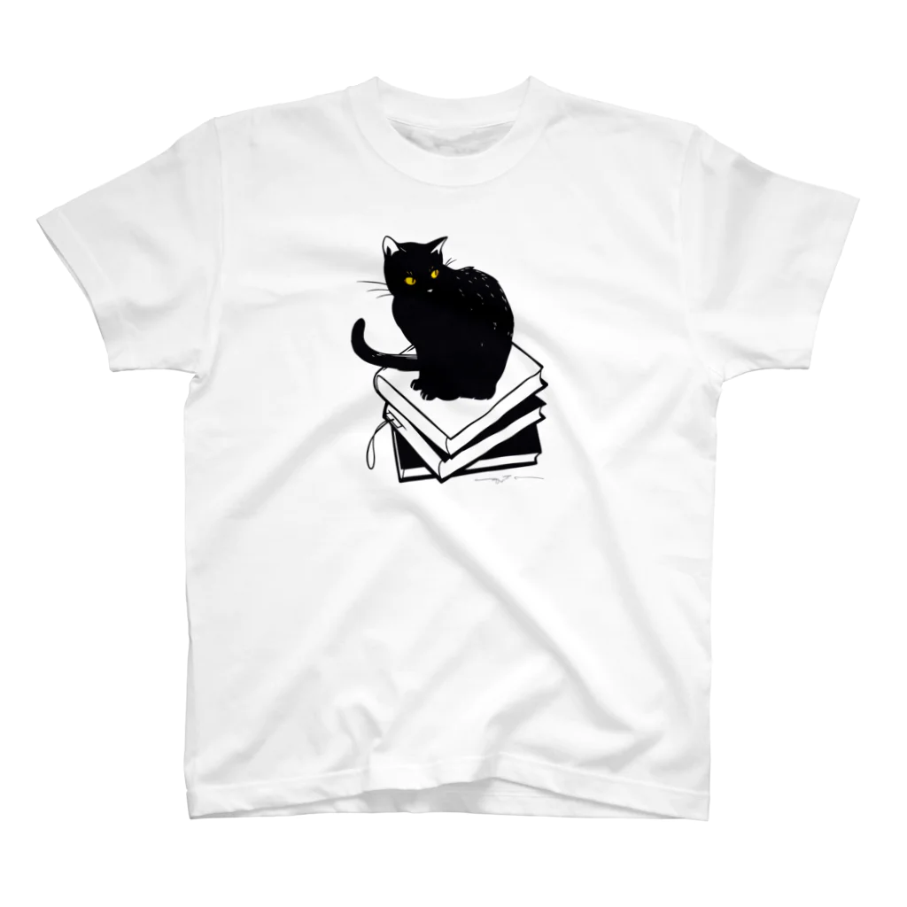 切り絵草太の"cat on knowledge" Regular Fit T-Shirt