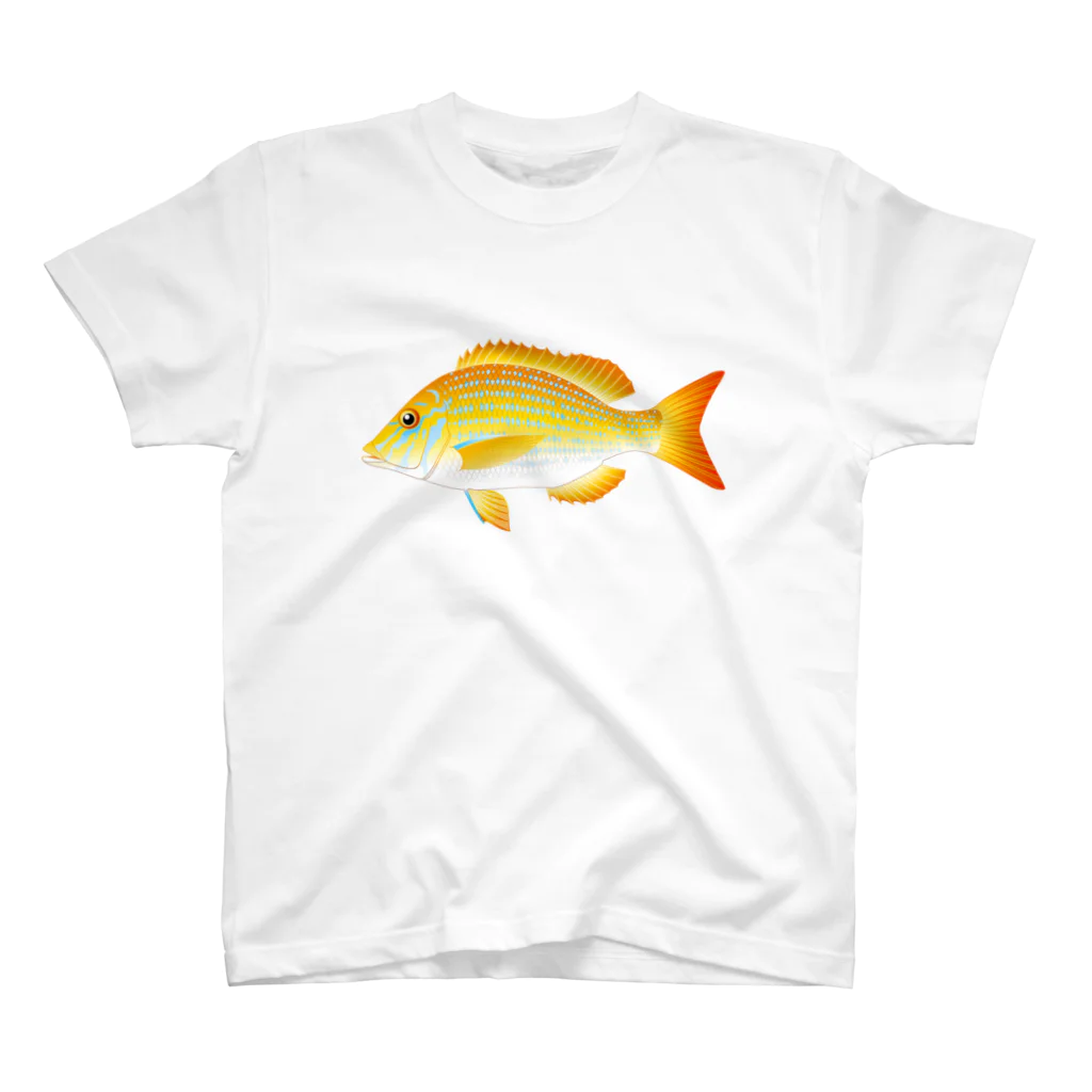 【魚類】おさかなちゃん☆図鑑の【魚類】ハマフエフキちゃん☆浜笛吹 スタンダードTシャツ