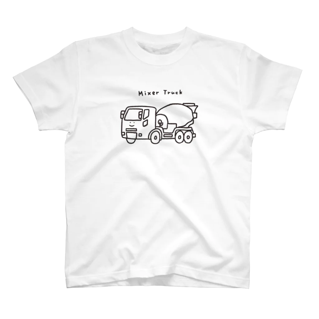 ぼんやり商会 SUZURI店のミキサー車さん（おとな） スタンダードTシャツ