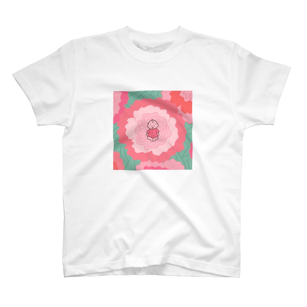 Discover アニメーション メンズ レディース Tシャツ 赤ちゃん 父 母 FLOWER