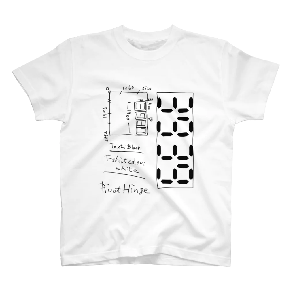 PivotHingeの3939T-shirt(White)/PivotHinge (28) Regular Fit T-Shirt