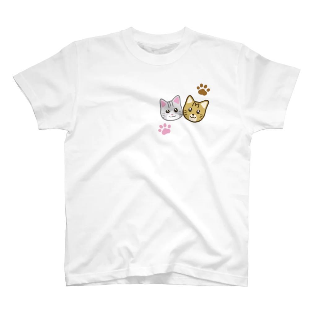 すきだらけShopのちぃちゃん&みみしゃん スタンダードTシャツ