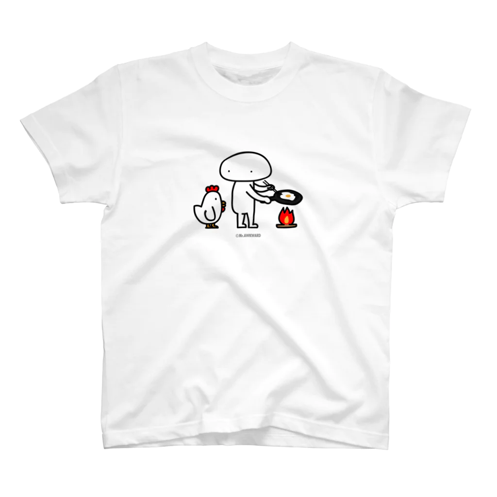 はりうーのMr.AWKWARD with Chicken Regular Fit T-Shirt