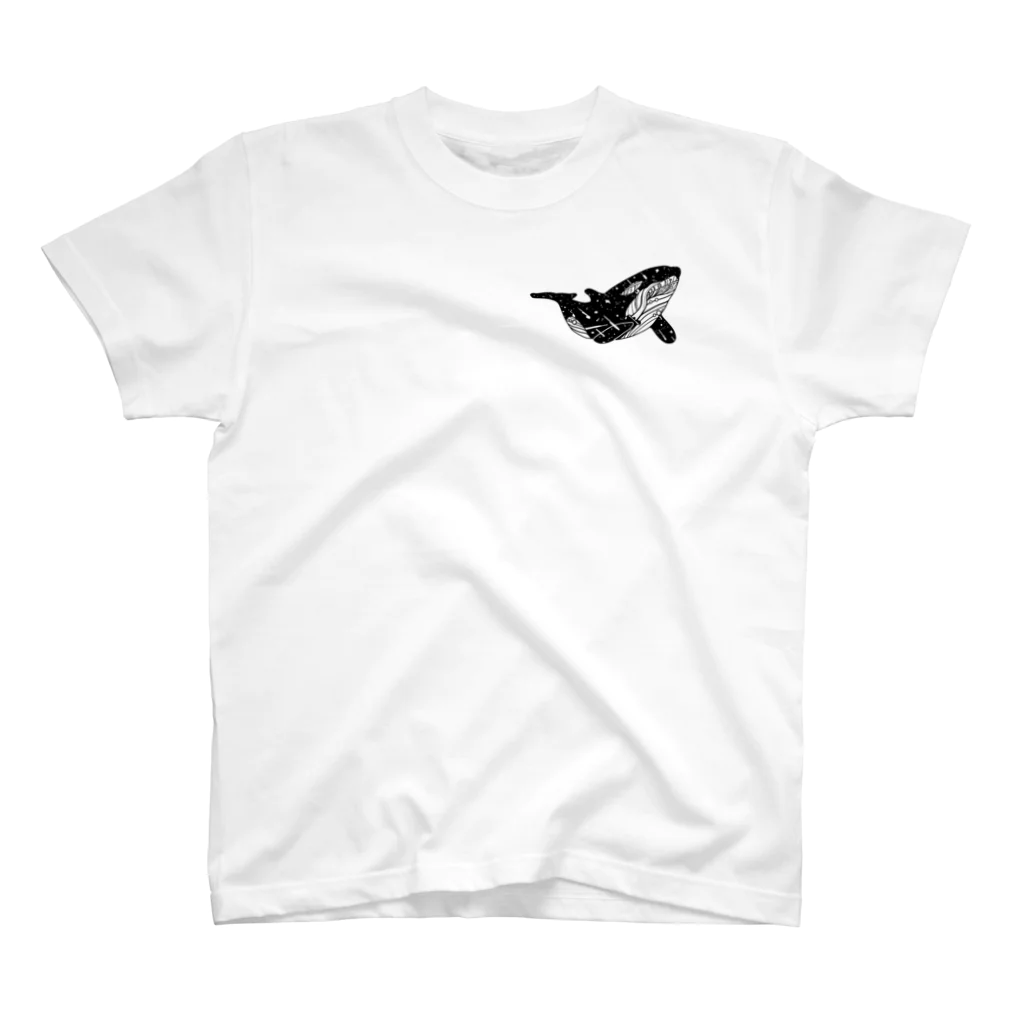 PHANT-ﾌｧﾝﾄ-のシャチ/色無し黒字 スタンダードTシャツ