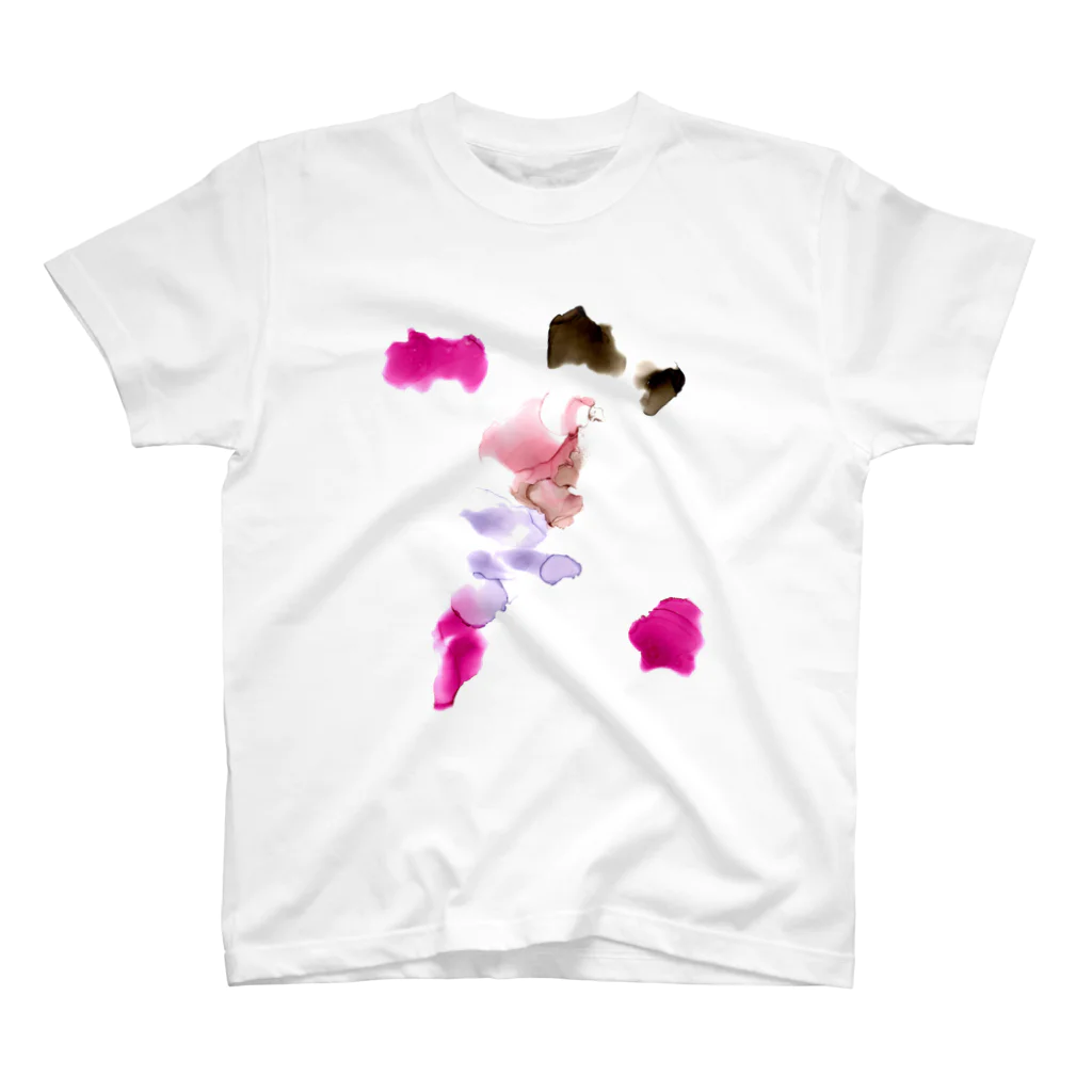 IKUTAKAHASHIのInk art_purple&pink スタンダードTシャツ