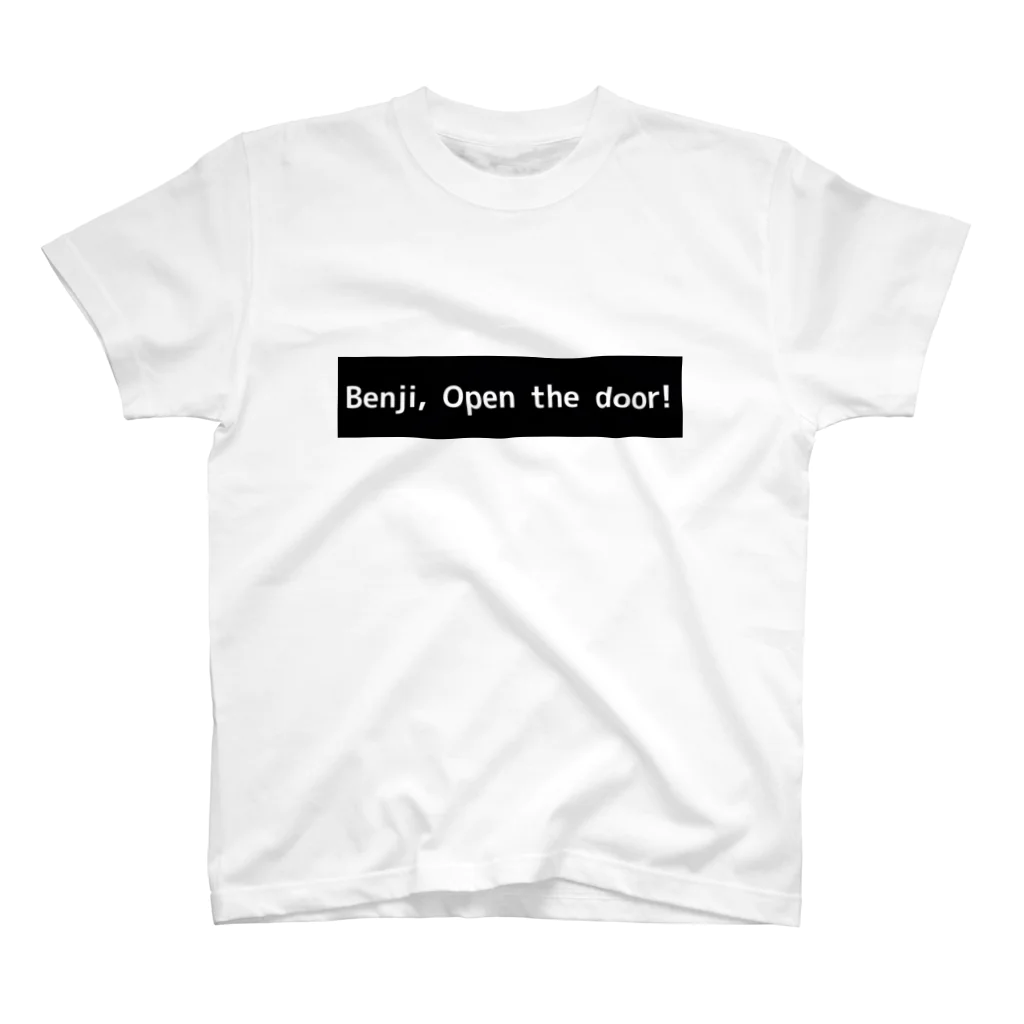 かさぶた。猫吸い倶楽部🇬🇧1号🇫🇷のBenji, Open the door! スタンダードTシャツ