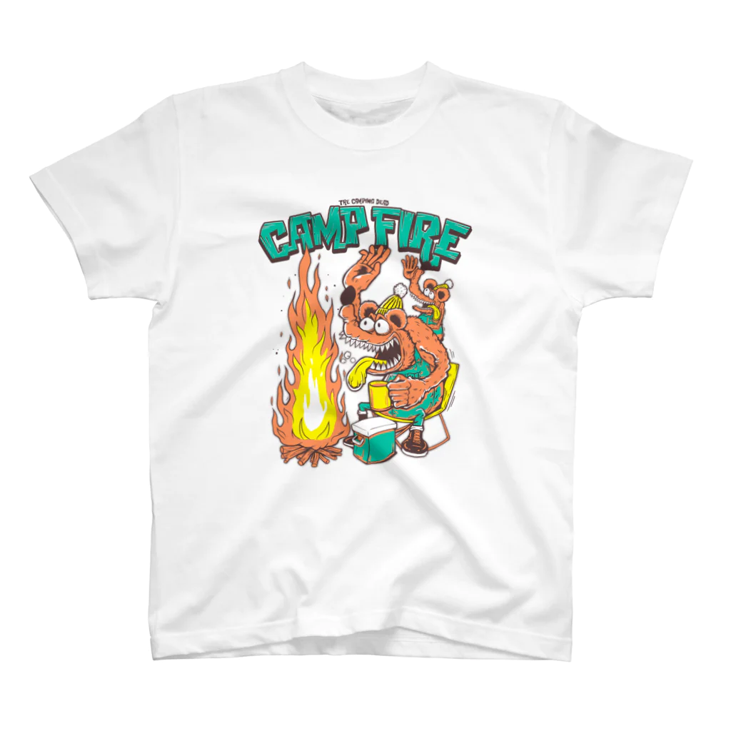 The Camping Deadのクマとネズミのキャンプファイヤー スタンダードTシャツ