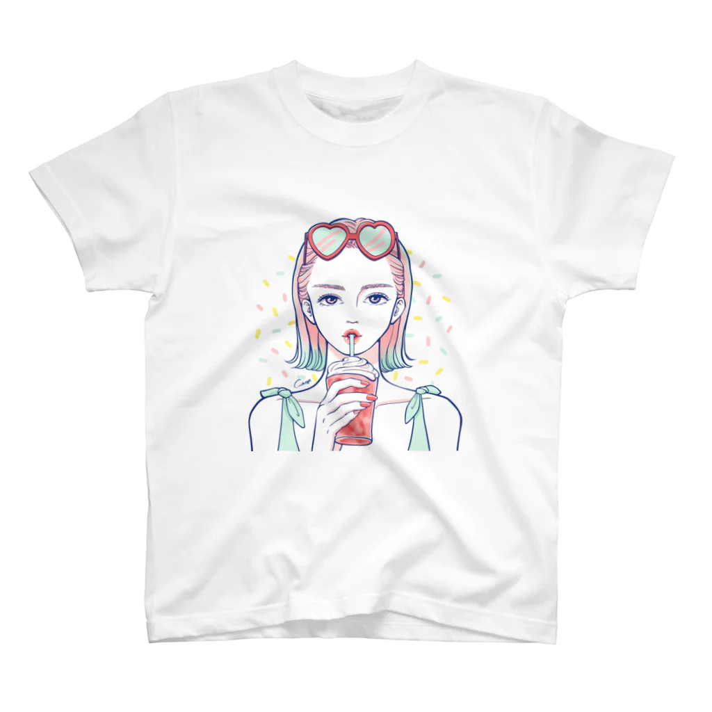 Chikageの夏girl レトロカラー 淡色T  Regular Fit T-Shirt