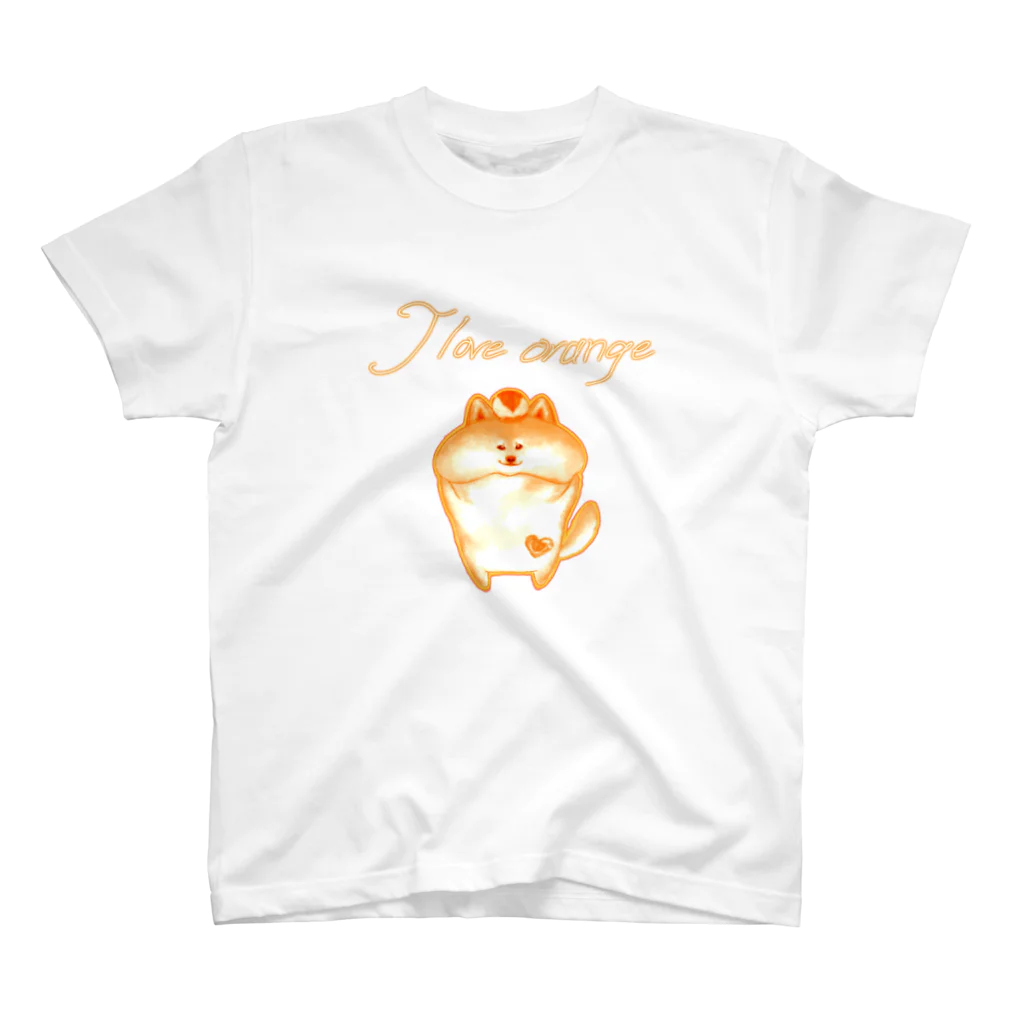 どるちぇ＊うさぎの《ネオンシリーズ》＊I love orange*しば＊ Regular Fit T-Shirt