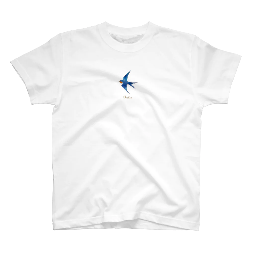 ｜ 紅茶 と フルーツ の雑貨店 ｜Little brilliant daysの幸せの青いつばめ Regular Fit T-Shirt