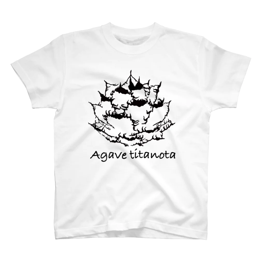 takichi studioのAgave titanota BLACK スタンダードTシャツ