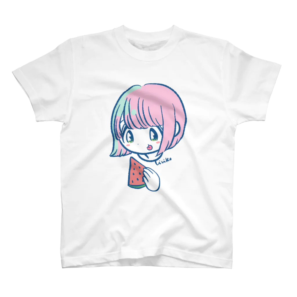 微々子(Viviko)のスイカをペロリ🍉 スタンダードTシャツ