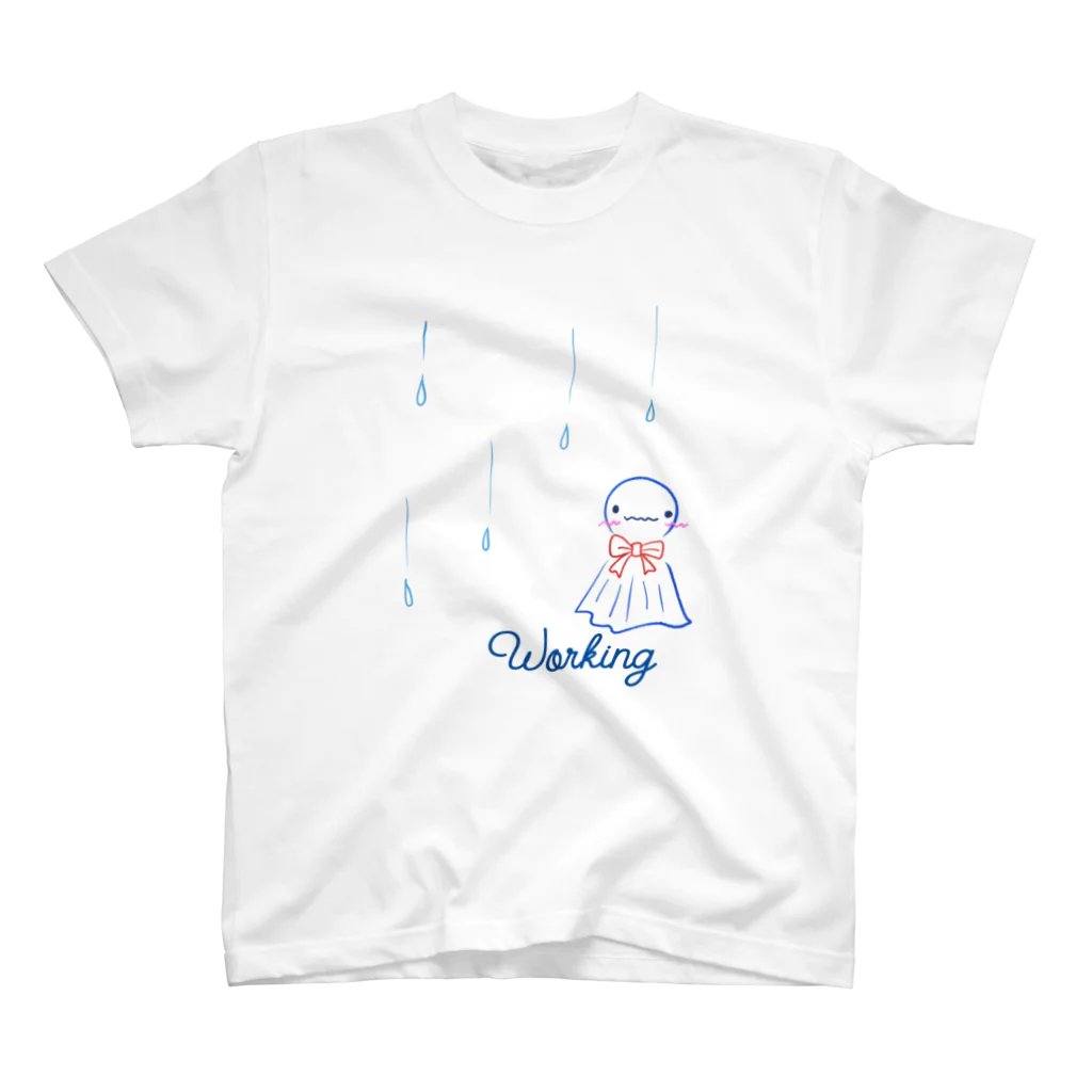 ぽかぽか屋のworkingテルテル坊主 スタンダードTシャツ