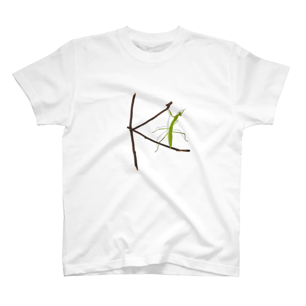 aicecreamの【K】カマキリついてるよ！イニシャル スタンダードTシャツ
