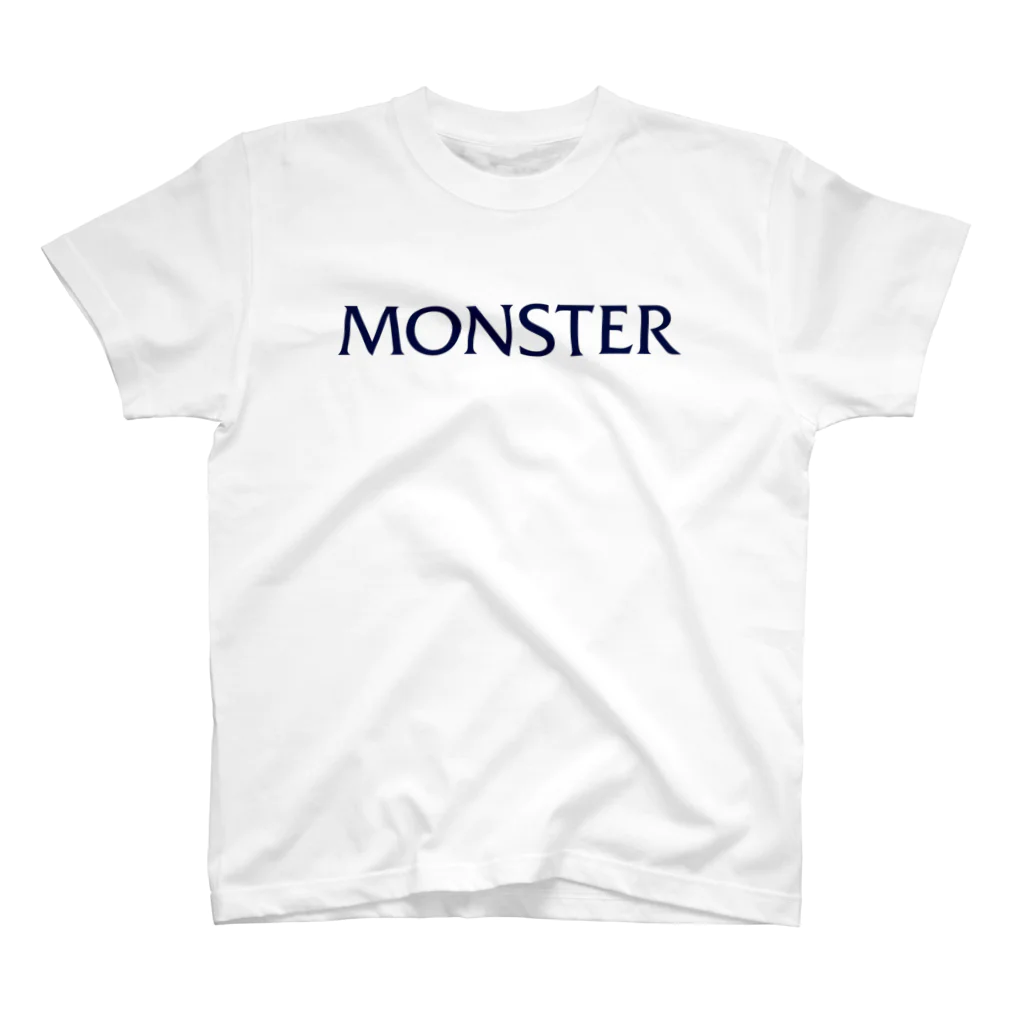 TOKYO LOGOSHOP 東京ロゴショップのMONSTER-モンスター-文字のみ- ネイビーロゴ スタンダードTシャツ